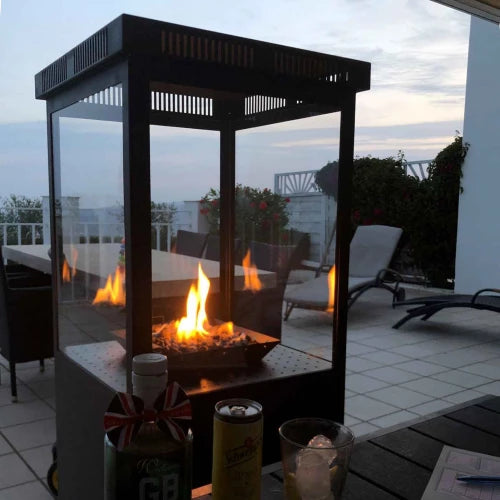 Muztag Mallorca LPG Gas Patio Outdoor Heater with glass top from The Stove House great outdoor heaters from your local stove & fire showroom - The Stove House 01730810931