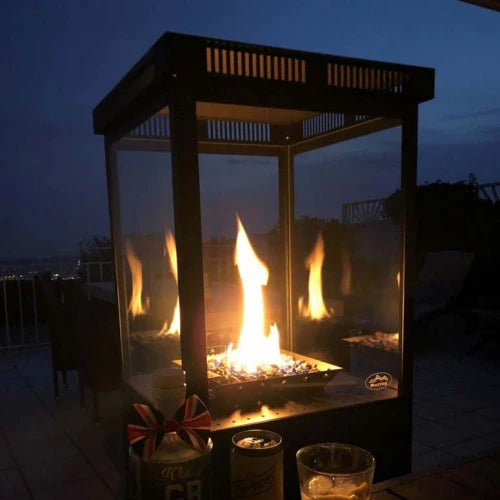 Muztag Mallorca LPG Gas Patio Outdoor Heater with glass top from The Stove House great outdoor heaters from your local stove & fire showroom - The Stove House 01730810931