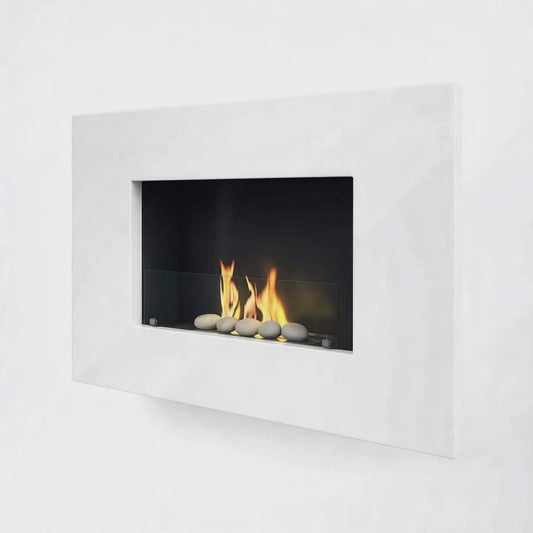 Arlington Wall-Mounted Bioethanol Fire - Black / White