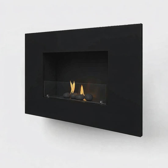 Arlington Wall-Mounted Bioethanol Fire - Black / White
