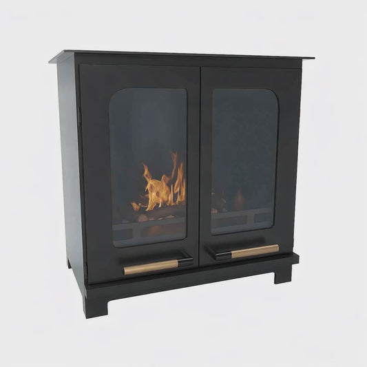 Kendal Double-Door Traditional Bioethanol Stove. No Flue Required at The Stove House Ltd. West Sussex.