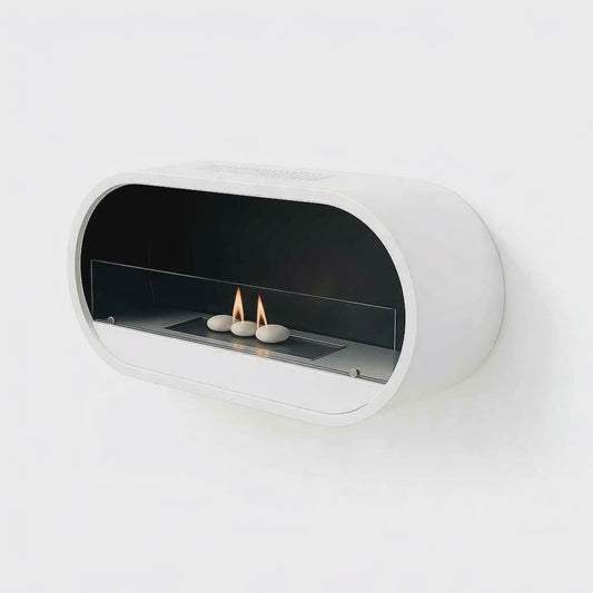 Marlow White Wall-Mounted Bioethanol Fire