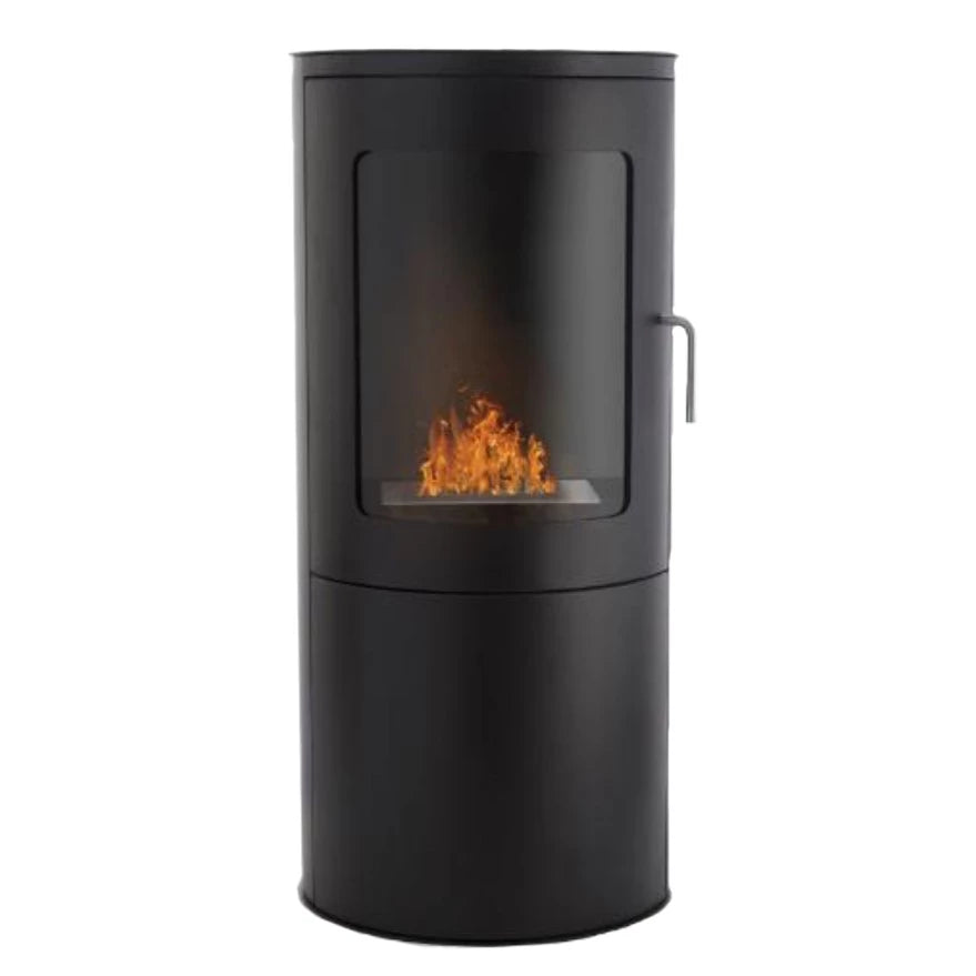 BUNDLE OFFER; Richmond flat backed  Bioethanol Stove with logs fuel & fibre glow (White or black option)  The Stove House The Stove House 01730 810931