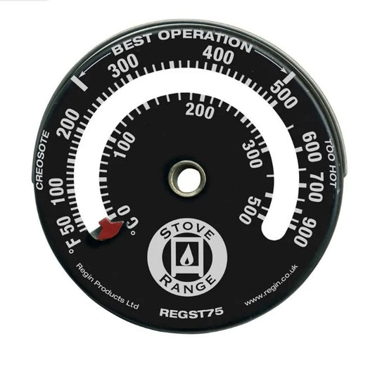 Thermometer is designed to clearly display the temperature of your stove or flue pipe at The Stove House 01730 810931