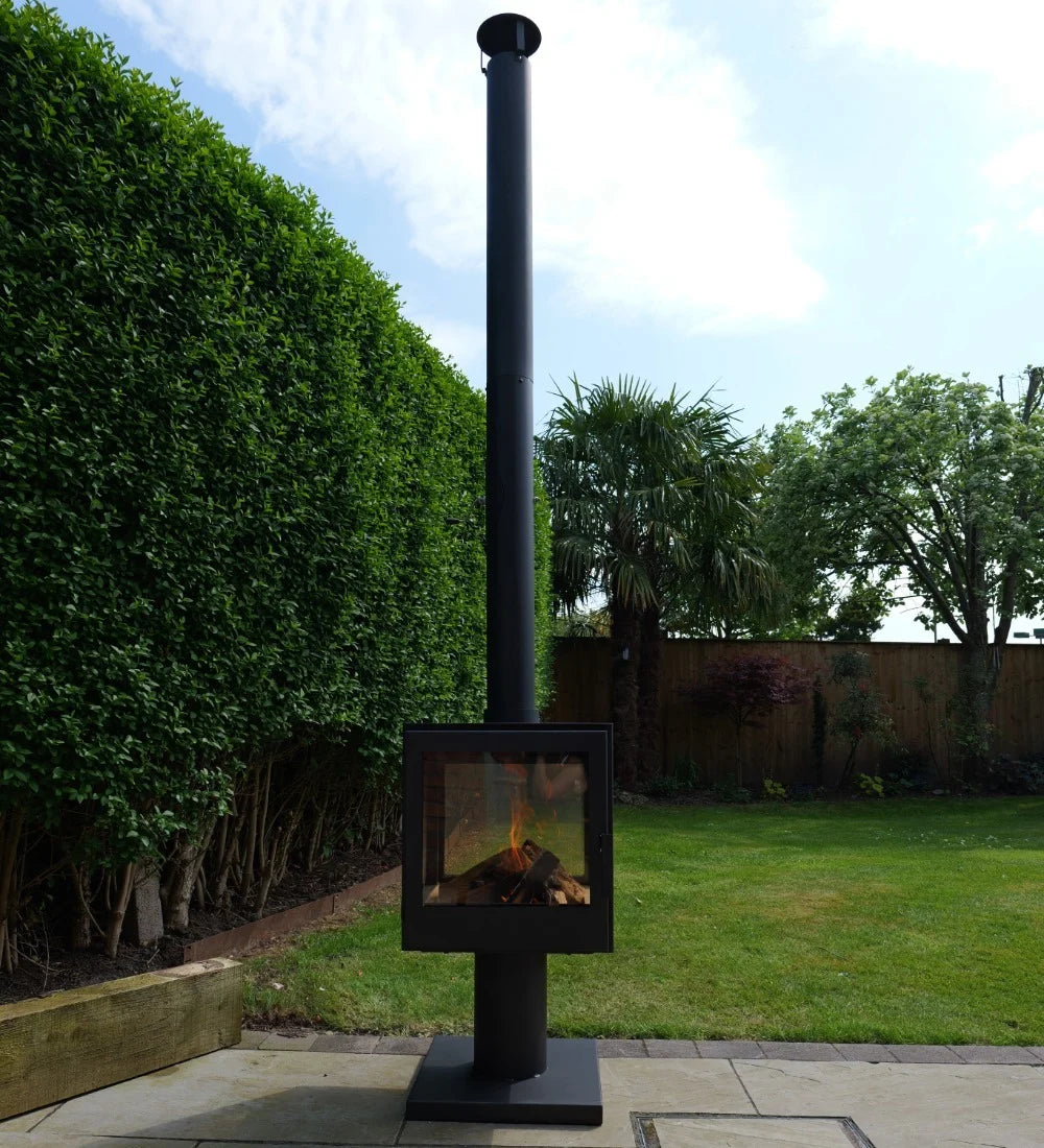 WOODFORD GARDEN FIRE - BLACK - The Stove House