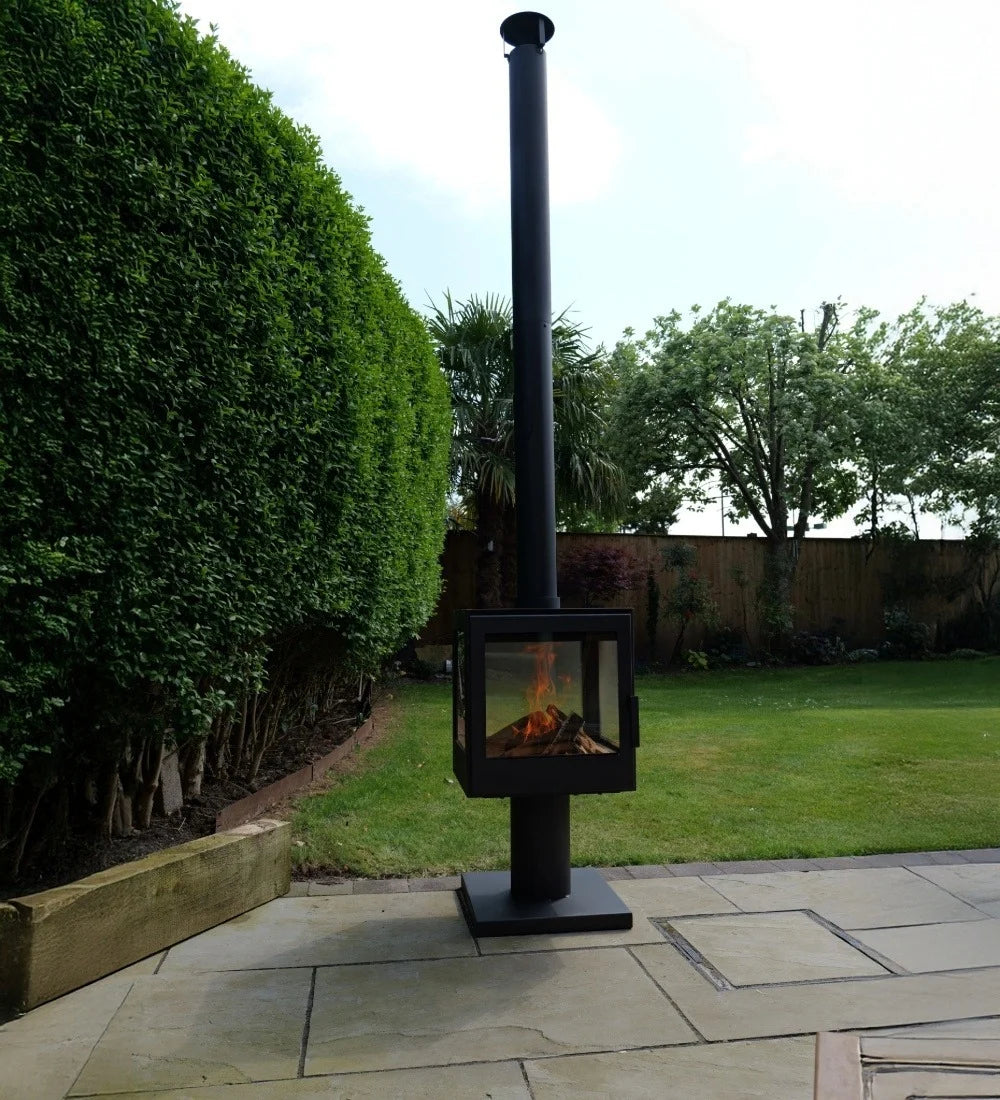 WOODFORD GARDEN FIRE - BLACK - The Stove House