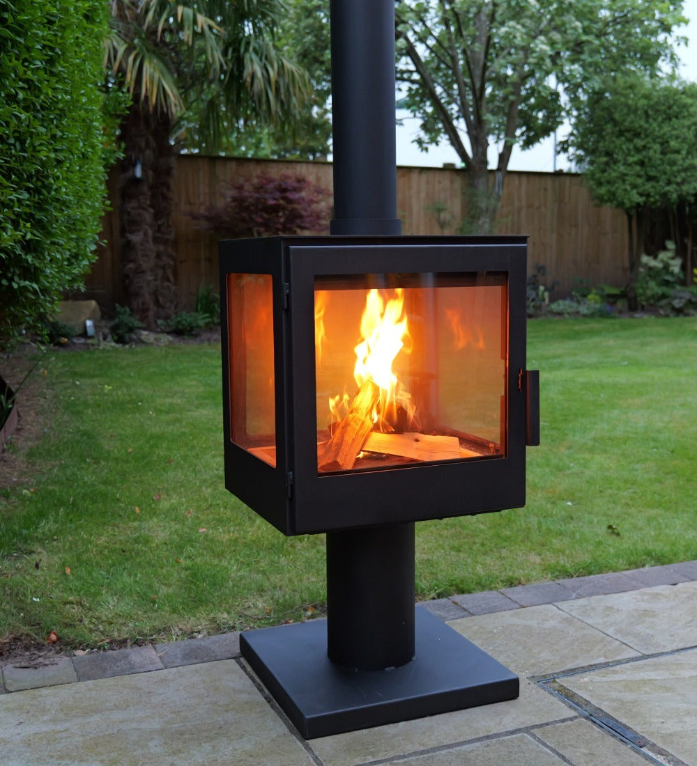 WOODFORD GARDEN FIRE - BLACK - The Stove House
