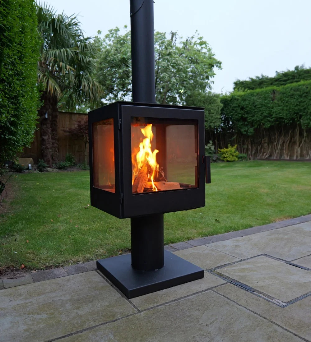 WOODFORD GARDEN FIRE - BLACK - The Stove House
