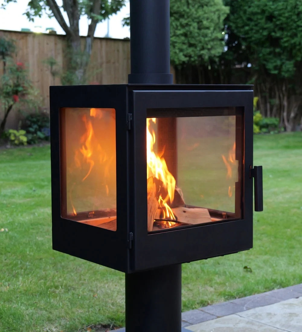 WOODFORD GARDEN FIRE - BLACK - The Stove House