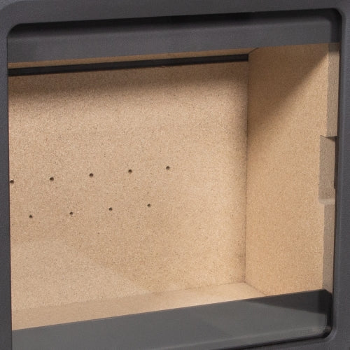 Mi-Fires Medium FireCracker 5kW Wood Stove. ECODesign 2022, Smoke Control Area Exempt, 85.1% Efficient, A+ Energy Rating at The Stove House Ltd. West Sussex