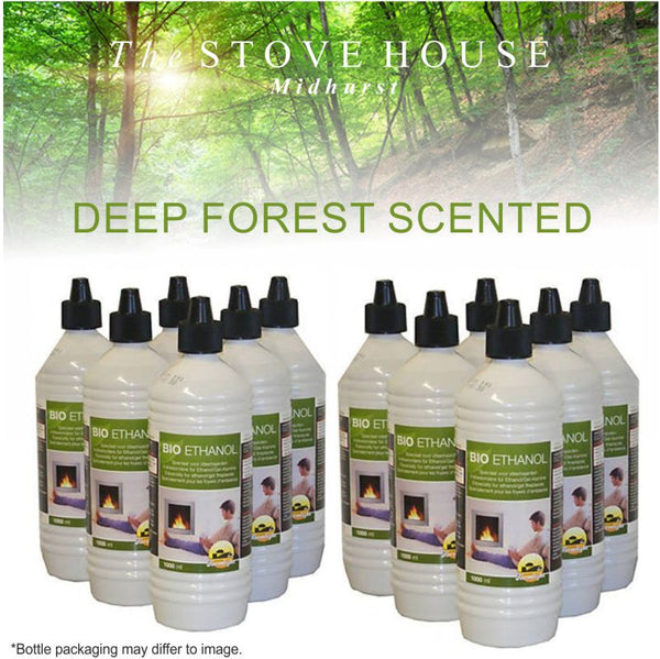 Deep Forest Scented Bioethanol Fuel - 12 Bottles - The Stove House