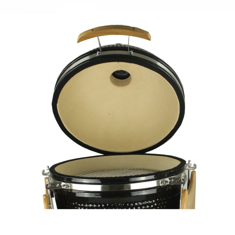 Mi-Fires 18" Black Kamado Grill all-in-one BBQ & Smoker at The Stove House Ltd. West Sussex.