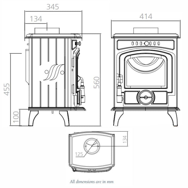 Baby Gabriel Hi Flame Wood burning Cast Iron Small Enamelled Stove – The  Stove House