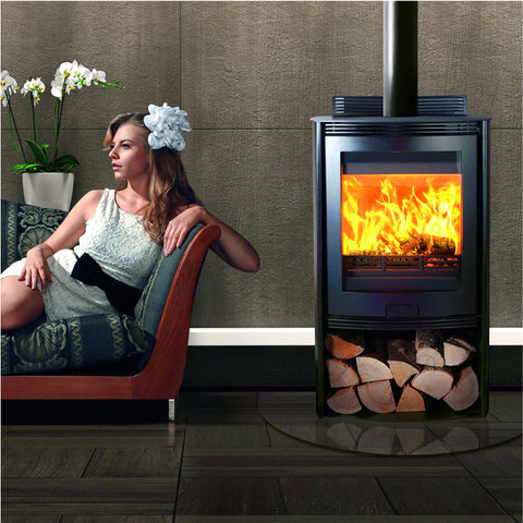 Hunter Di Lusso Euro R5 Woodburner 13kW Modern Defra Contemporary Stove –  The Stove House
