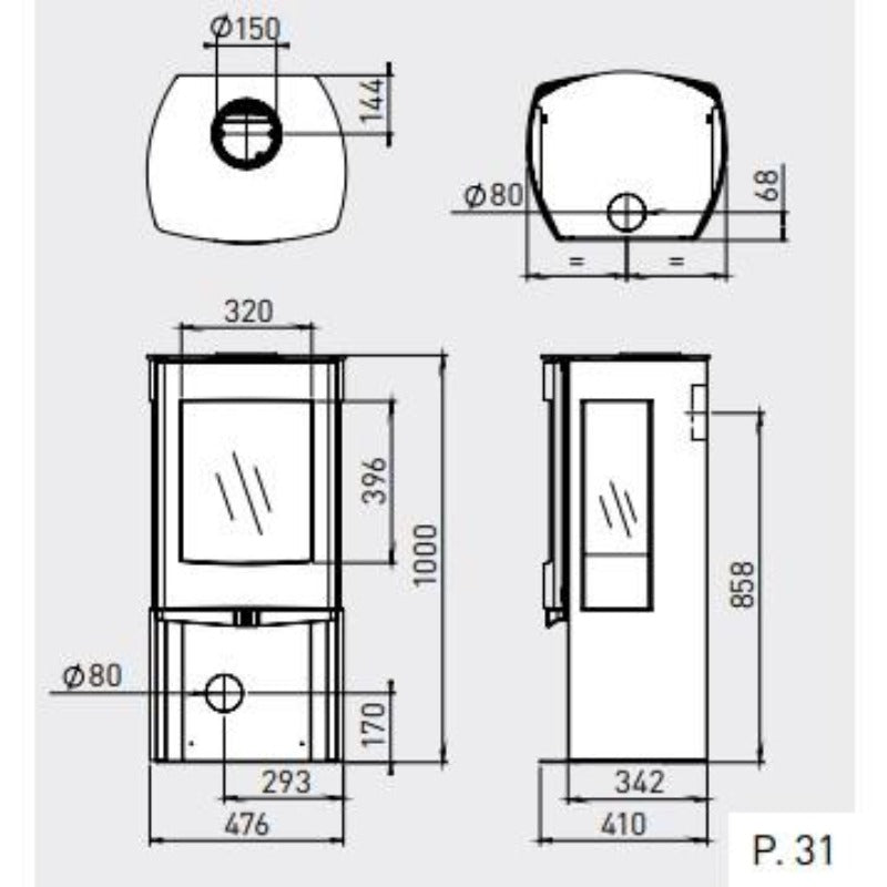 Dik Geurts Folke EA Woodburning Stove - The Stove House Midhurst Nr Chichester West Sussex 01730810931