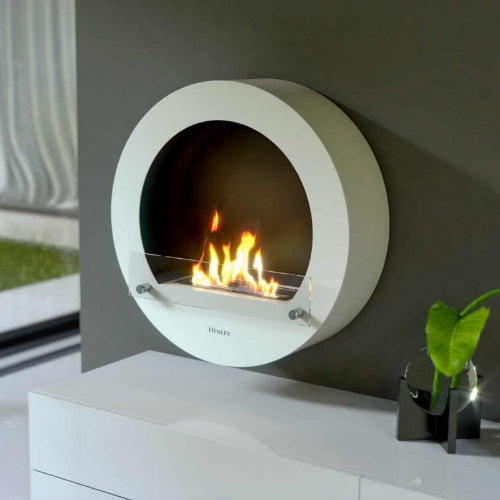 Henley Hamburg Wall-Mounted Bioethanol Fire. The Hamburg is a perfect modern-day wall stove for your home, with no chimney or flue required at The Stove House Ltd. West Sussex