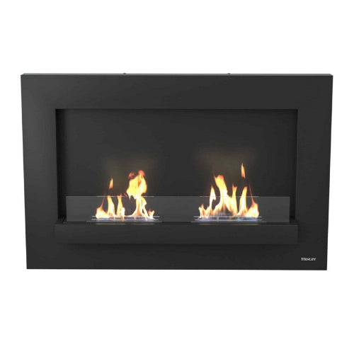 Henley London Wall-Mounted Bioethanol Fire. A perfect modern-day wall stove with a double burner for your home, with no chimney or flue required at The Stove House Ltd.