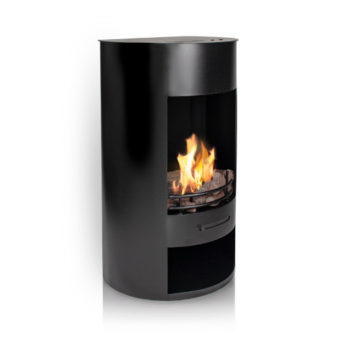 Black Matt Finish Luna Bioethanol Stove - The Stove House 01730 810931