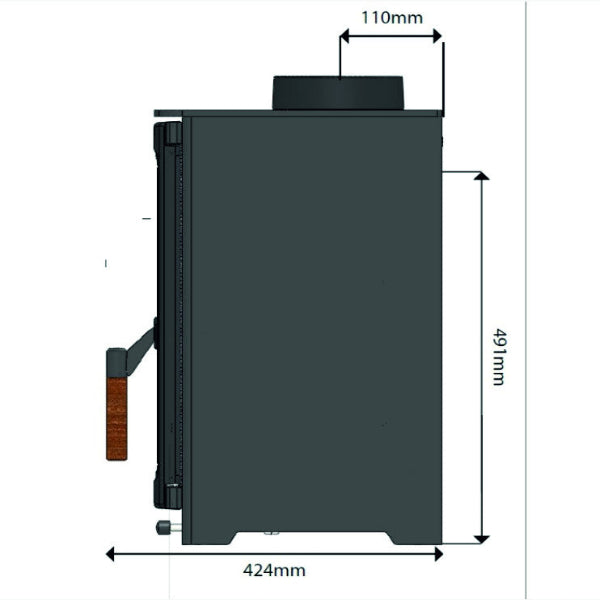 Parkray Aspect 5 Eco Multi Fuel.  A sleek, compact, eco design ready multi fuel stove that delivers a nominal heat output of 5 kW at The Stove House Ltd. West Sussex.