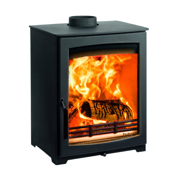 Parkray Aspect 5 Eco Wood.  A sleek, compact, eco design ready wood burner delivers a nominal heat output of 5 kW at The Stove House Ltd. West Sussex.