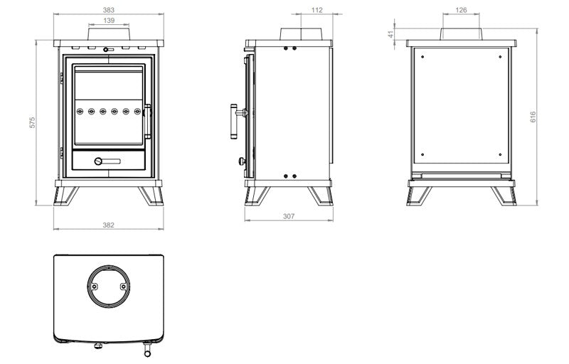 Bassington Compact Eco Multi Fuel Stove - The Stove House 01730 810931