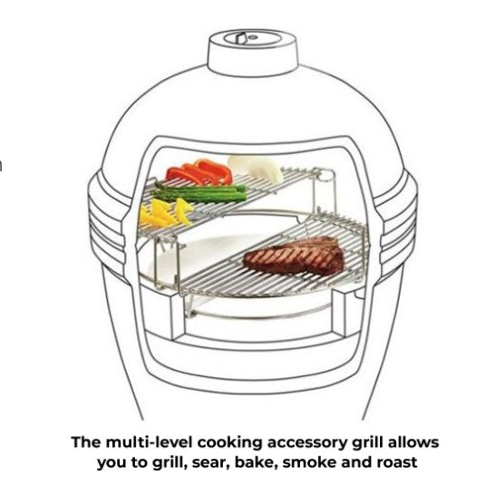 Mi-Fires 23.5" Kamado Divide and Conquer Cooking Set 23" from The Stove House