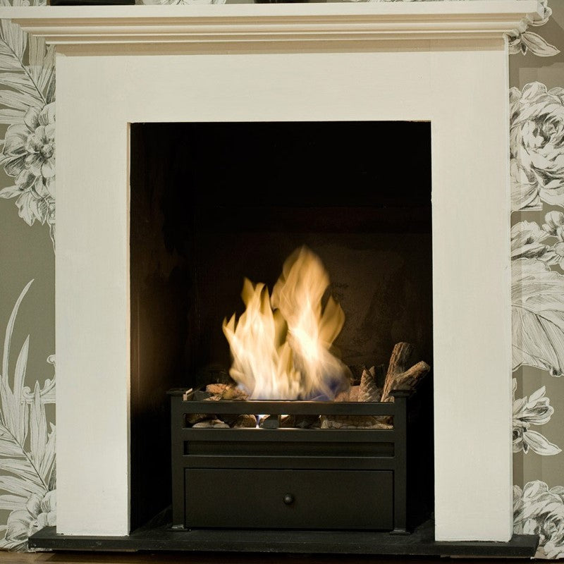 Black Satin Bio Ethanol Fire Grate. The basket is the perfect solution for a stylish fireplace & no flue or chimney is required as it's a Bioethanol fire & environmentally friendly. More stove & wood burner options available at The Stove House your local fireplace showroom  West Sussex - Surrey - Hampshire 01730810931