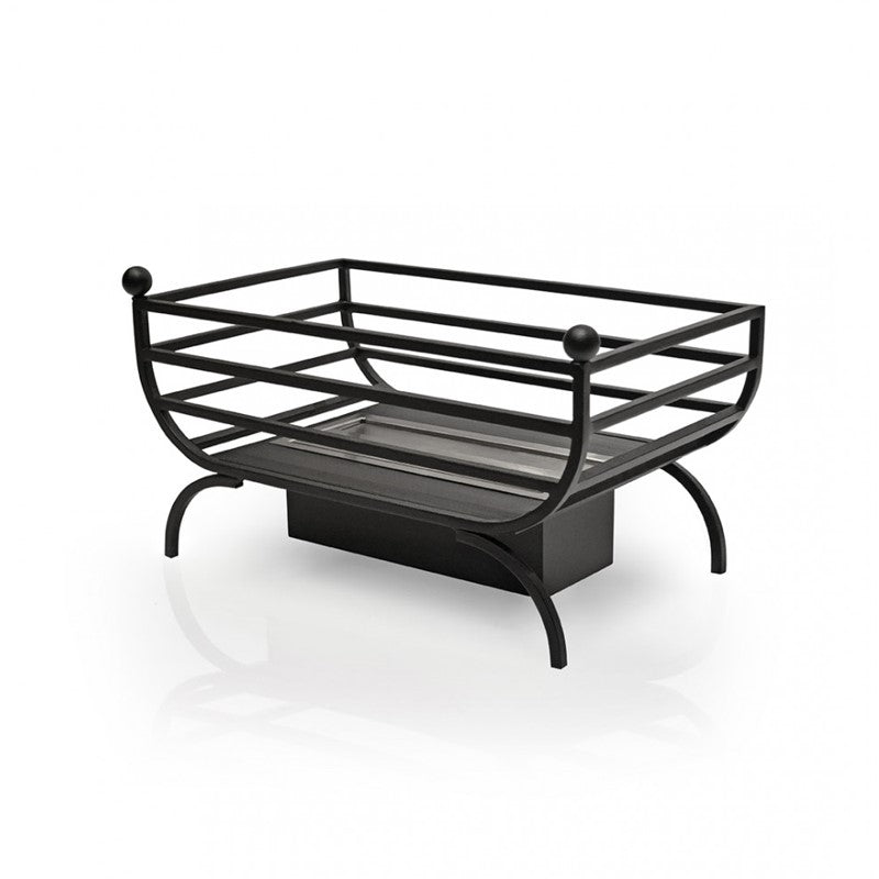 Hermes Bio Ethanol Grate a traditional Greek-style fire basket is the best solution for a stylish fireplace & no flue or chimney is required as it's a Bioethanol fire & environmentally friendly. More stove & wood burner options available at The Stove House your local fireplace showroom West Sussex - Surrey - Hampshire 01730810931