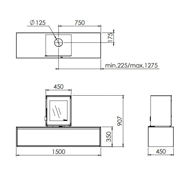 Dik Geurts Modivar 5 Straight Plateau - The Stove House Midhurst Nr Chichester West Sussex