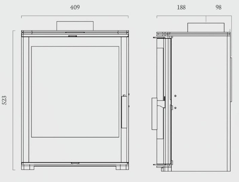 Capital Verena Eco Wood Stove. Verena ECO features a large, curved glass door and steel constructed body at The Stove House Ltd. West Sussex.
