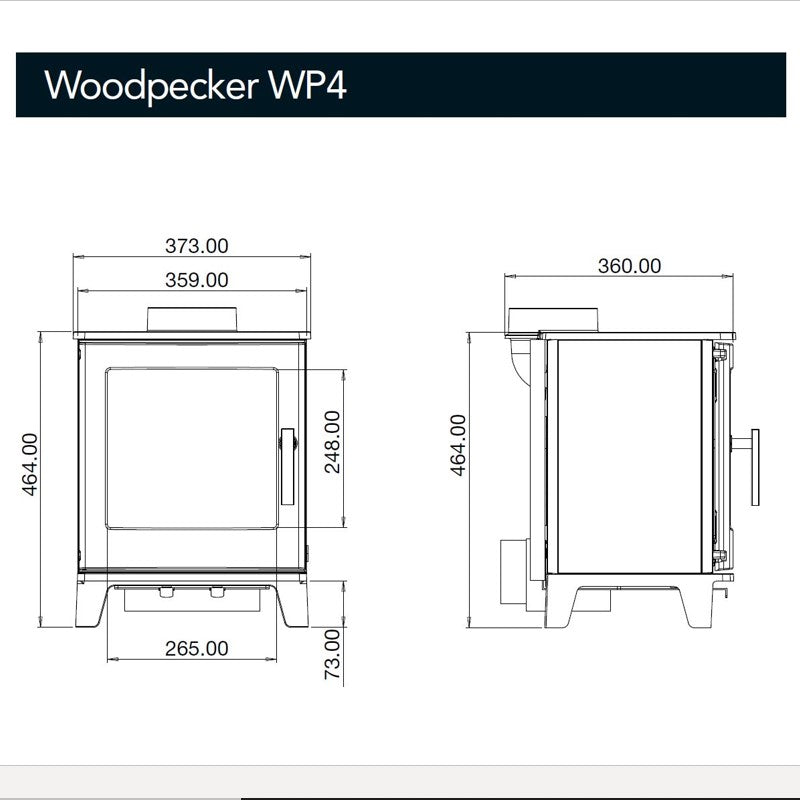 ACR Woodpecker WP4 Woodburning Stove - The Stove House Midhurst Nr Chichester West Sussex