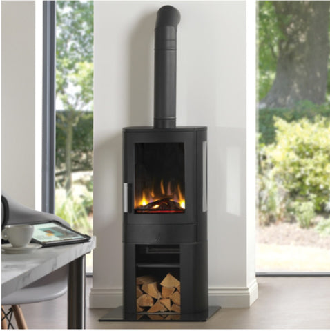 ACR 3C Electric modern u0026 contemporary stove with 3 large glass windows –  The Stove House