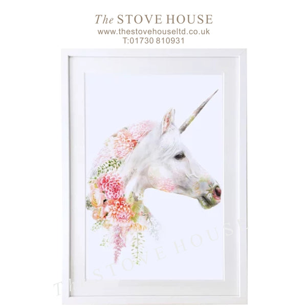 Botanical Art Prints: Unicorn - Beautiful Animal & Flower Pictures - The Stove House