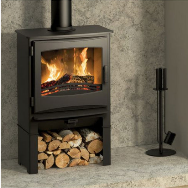 Broseley Ignite 5 Widescreen Stove With Log Store - The Stove House