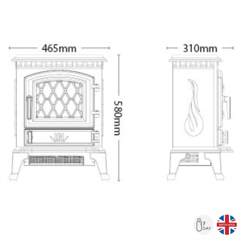 Broseley York Electric Stove - The Stove House Midhurst Nr Chichester West Sussex