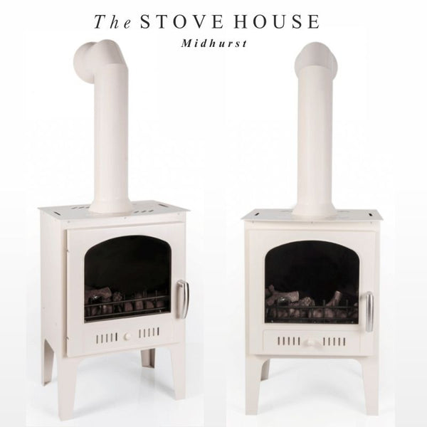 Cream Bio ethanol Fire No Flue Woodburning Effect Bioethanol Stove – The  Stove House