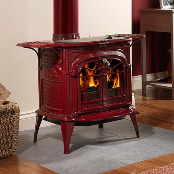 Vermont Castings stoves offer classic fine cast iron craftsmanship with attention to detail. The Intrepid Encore & Defiant are elegant classic woodburners available in cast black or Bordeaux enamel (rich deep red / ox blood ) Lattice cast iron warming shelves available. At your local fireplace showroom in Midhurst West