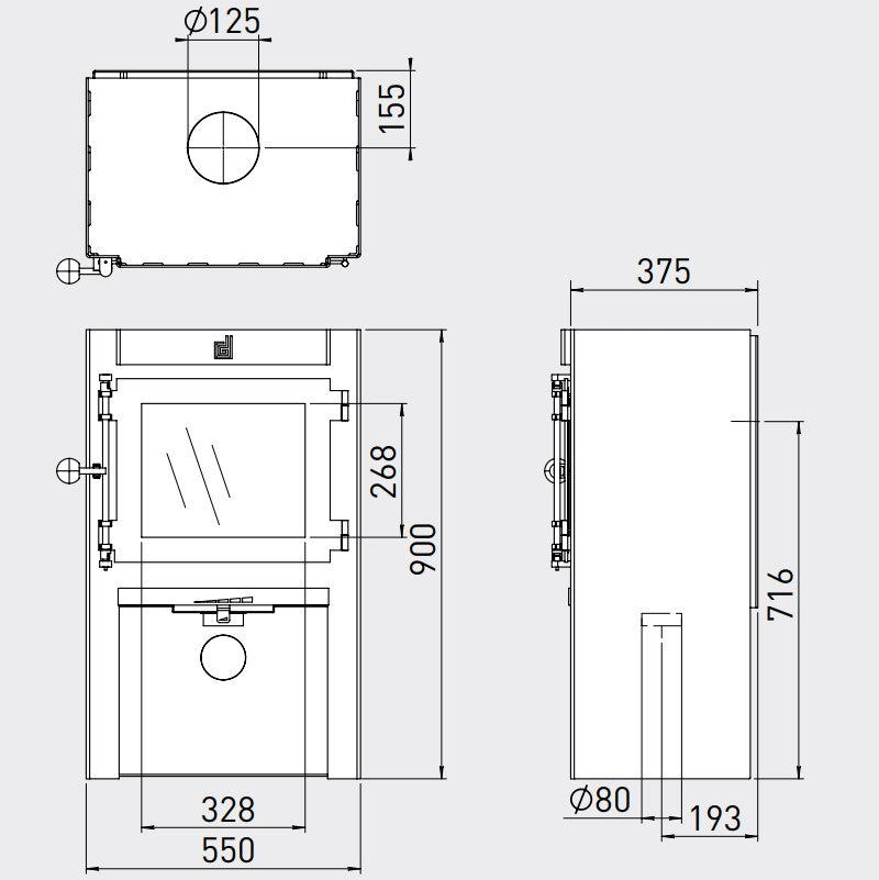 Dik Geurts Jannik medium high EA Woodburner Stove - The Stove House Midhurst stove installers for Chichester West Sussex