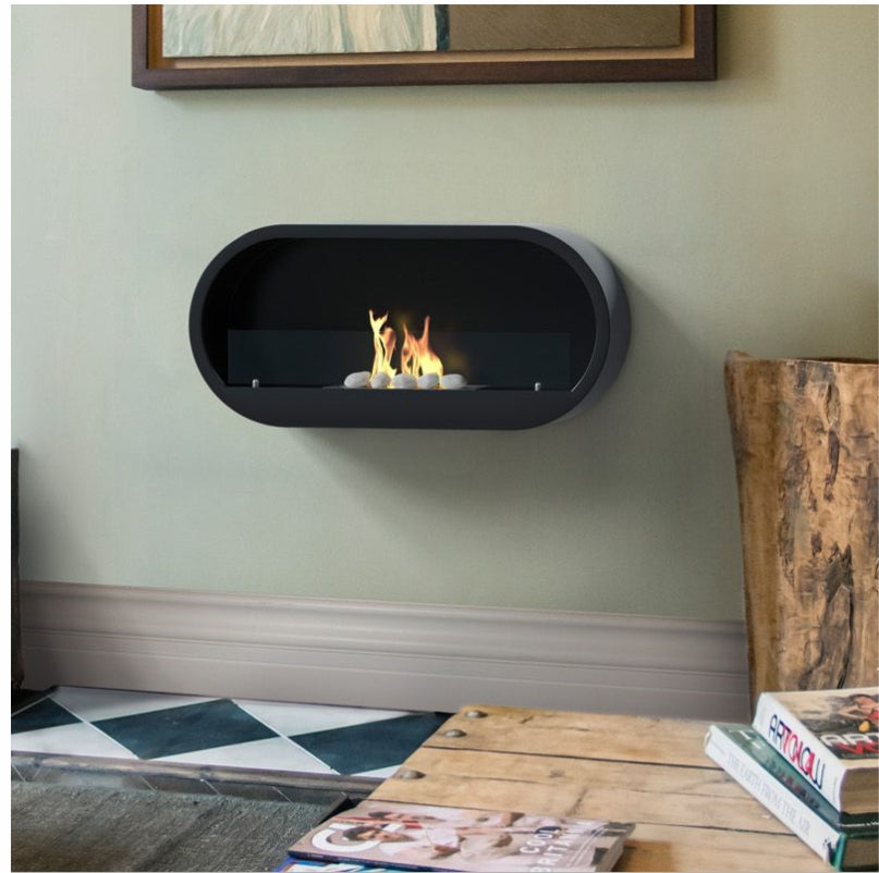 Marlow Bioethanol Gloss Black Contemporary Fire - The Stove House Midhurst Nr Chichester West Sussex