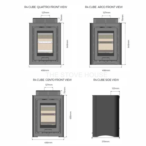 Hunter Di Lusso R4 Cube Woodburner Quattro, Arco, Cento Stove u0026 Bench – The  Stove House