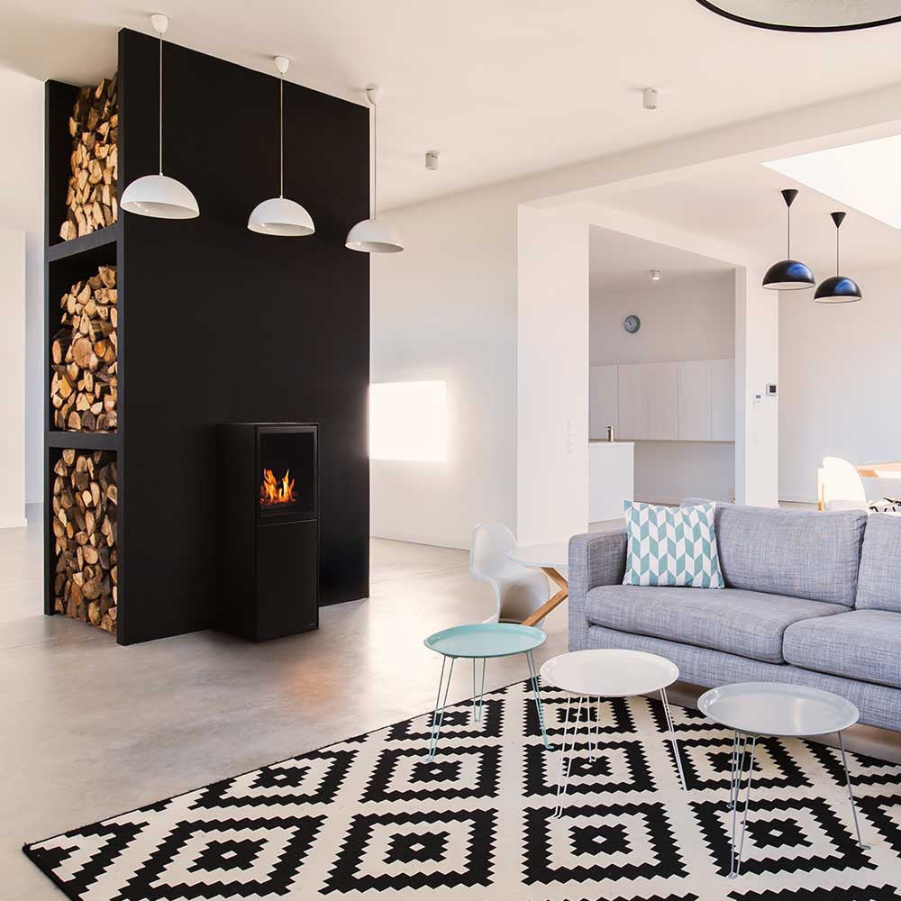 Black Scandi Bioethanol Stove - The Stove House 01730810931