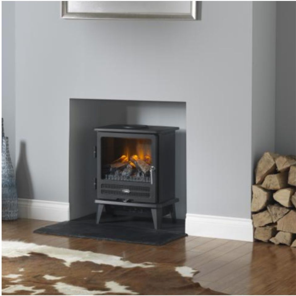 The Dimplex Willowbrook electric stove creates the perfect fireplace for your home and provides up to 2kW of heat.  LED light effect, remote control, and thermostat at The Stove House Ltd West Sussex